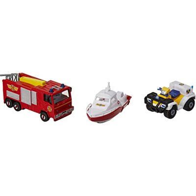 Dickie Toys 203099629401 Brandweerman Sam driedelige voertuigset Dickie Toys 203099629401 Brandweerman Sam driedelige voertuigset