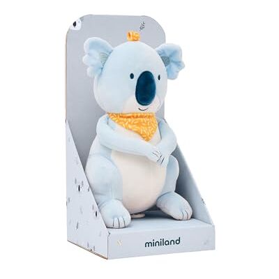Miniland Extra zacht babyknuffeldier: eerste aanhechtingspop met koala-design, geschikt vanaf de geboorte en wasbaar Miniland Extra zacht babyknuffeldier: eerste aanhechtingspop met koala-design, geschikt vanaf de geboorte en wasbaar
