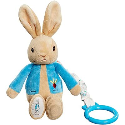 Rainbow Designs PO1451 Beatrix Potter Peter Rabbit Jiggle Attachable Soft Toy Unisex Pram Toy for Toddlers and Babies Rainbow Designs PO1451 Beatrix Potter Peter Rabbit Jiggle Attachable Soft Toy Unisex Pram Toy for Toddlers and Babies