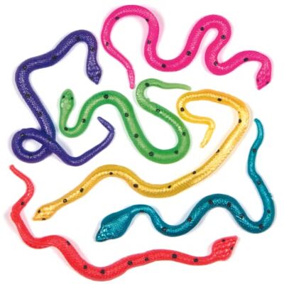 Baker Ross AG671 Stretchslang voor kinderen als kleine verrassing of als prijs bij partyspelen (8 stuks).,gesorteerd Baker Ross AG671 Stretchslang voor kinderen als kleine verrassing of als prijs bij partyspelen (8 stuks).,gesorteerd