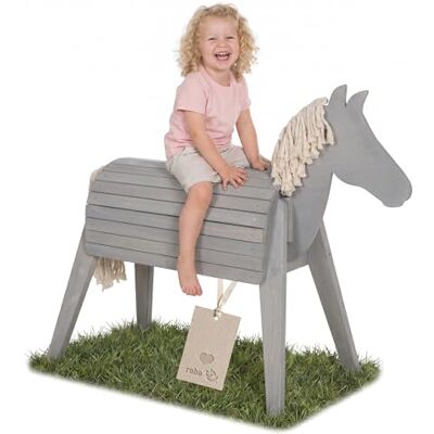 roba Buitenpaard van massief hout Weerbestendig houten paard voor de tuin Voltigepaard om te rijden, klimmen en turnen Duurzaam houten speeltoestel Grijs gelazuurd Duurzaam houten speeltoestel roba Buitenpaard van massief hout Weerbestendig houten paard voor de tuin Voltigepaard om te rijden, klimmen en turnen Duurzaam houten speeltoestel Grijs gelazuurd Duurzaam houten speeltoestel