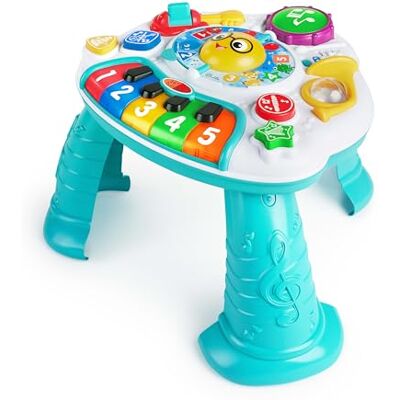 Baby Einstein , In hoogte verstelbare speeltafel met gitaar, trommel en hoorn, speelt muziek en tonen en leert kleuren en cijfers. Baby Einstein , In hoogte verstelbare speeltafel met gitaar, trommel en hoorn, speelt muziek en tonen en leert kleuren en cijfers.
