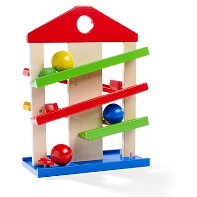Eichhorn Houten Kogelbaan Met bel en drie bollen lindehout Afmetingen 25 x 34 cm Plug-in plaat Beukenhout 5 verschillende plug-in symbolen Eichhorn Houten Kogelbaan Met bel en drie bollen lindehout Afmetingen 25 x 34 cm Plug-in plaat Beukenhout 5 verschillende plug-in symbolen