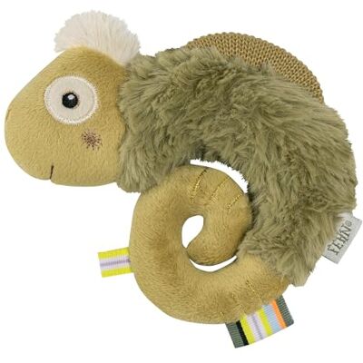 Fehn Ring-grijpfiguur kameleon, motoriek speelgoed met rammelaar, stimuleert bij jonge kinderen spelenderwijs het leren, trouwe metgezel voor baby's en peuters vanaf 0 maanden Fehn Ring-grijpfiguur kameleon, motoriek speelgoed met rammelaar, stimuleert bij jonge kinderen spelenderwijs het leren, trouwe metgezel voor baby's en peuters vanaf 0 maanden