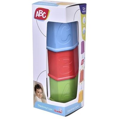 SIMBA ABC Stapelbekers – 6-delig stapelspel in zeshoekige vorm, met cijfers en letters, hoogte gestapeld 41 cm, motoriekspeelgoed voor baby's vanaf 12 maanden SIMBA ABC Stapelbekers – 6-delig stapelspel in zeshoekige vorm, met cijfers en letters, hoogte gestapeld 41 cm, motoriekspeelgoed voor baby's vanaf 12 maanden