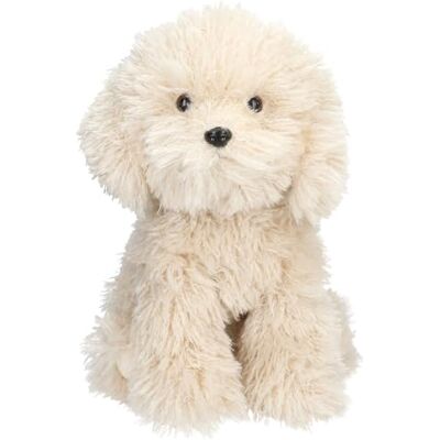 Depesche 14059 TOPModel Fur ever Friends Knuffelhond Luna, met krullende vacht in beige, ca. 30 cm hoge knuffel Depesche 14059 TOPModel Fur ever Friends Knuffelhond Luna, met krullende vacht in beige, ca. 30 cm hoge knuffel