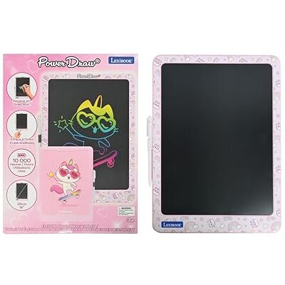 Lexibook , Power Draw elektronisch tekenbord, CRT14G 14" E-Ink LCD-scherm, stylus inbegrepen, oneindig wissen, Roze Lexibook , Power Draw elektronisch tekenbord, CRT14G 14" E-Ink LCD-scherm, stylus inbegrepen, oneindig wissen, Roze