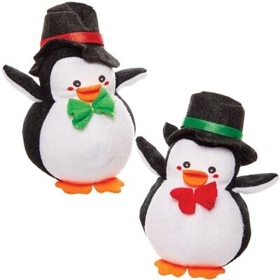Baker Ross FN349 Pluche Pinguïn Zacht Speelgoed Set van 2, Kerstfeest Zakvullers voor Kinderen Baker Ross FN349 Pluche Pinguïn Zacht Speelgoed Set van 2, Kerstfeest Zakvullers voor Kinderen