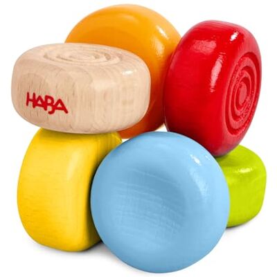 HABA Greifling Drops – kleurrijke babygrijper voor kinderen vanaf 6 maanden, van hout met haptische effecten, cadeau voor geboorte – 2012260001 HABA Greifling Drops – kleurrijke babygrijper voor kinderen vanaf 6 maanden, van hout met haptische effecten, cadeau voor geboorte – 2012260001