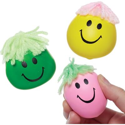 Baker Ross VC186 Smiley rekbare stressballen Set van 5, sensorische smiley-stressballen Baker Ross VC186 Smiley rekbare stressballen Set van 5, sensorische smiley-stressballen