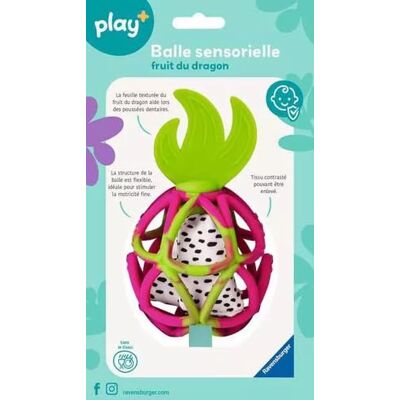 Ravensburger Play+ Sensorische bal van siliconen drakenfruit vanaf 6 maanden Activiteitsbal voor baby's en tandjes rammelaar Speelgoed voor meerdere zintuigen Motoriek en ontwaken 34013 Ravensburger Play+ Sensorische bal van siliconen drakenfruit vanaf 6 maanden Activiteitsbal voor baby's en tandjes rammelaar Speelgoed voor meerdere zintuigen Motoriek en ontwaken 34013