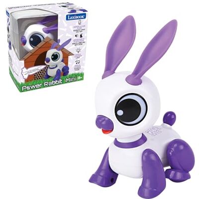 Lexibook Power Rabbit Mini Mijn kleine robot konijn konijnenrobot met geluiden, muziek, lichteffecten, spraakherhaling en geluidsreactie, speelgoed voor kinderen en meisjes ROB02RABLXB Lexibook Power Rabbit Mini Mijn kleine robot konijn konijnenrobot met geluiden, muziek, lichteffecten, spraakherhaling en geluidsreactie, speelgoed voor kinderen en meisjes ROB02RABLXB