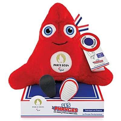 Doudou et Cie Mascotte Knuffel Parijs 2024 - Paralympische Spelen - 33 cm Doudou et Cie Mascotte Knuffel Parijs 2024 - Paralympische Spelen - 33 cm