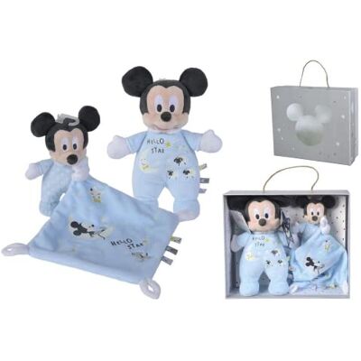 SIMBA Mickey Disney Baby pluche dier, 25 cm, in het donker lichtgevende pyjama en Doudou van Mickey, in geschenkdoos, ideaal voor baby's, geschikt voor alle leeftijden SIMBA Mickey Disney Baby pluche dier, 25 cm, in het donker lichtgevende pyjama en Doudou van Mickey, in geschenkdoos, ideaal voor baby's, geschikt voor alle leeftijden