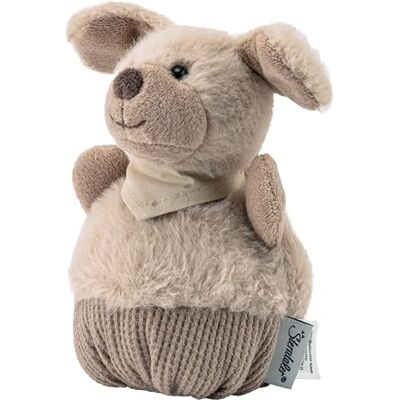 Sterntaler Lucky Knuddelzakje, knuffeldier hond voor baby's en kinderen, van zacht fleece en piqué, speelgoed met rammelaar om te ontdekken, knuffelen en spelen, grijsbeige Sterntaler Lucky Knuddelzakje, knuffeldier hond voor baby's en kinderen, van zacht fleece en piqué, speelgoed met rammelaar om te ontdekken, knuffelen en spelen, grijsbeige