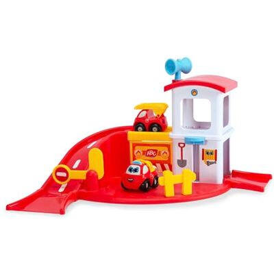 Dickie Toys ABC Felix Fire Station Brandweerset, 42 x 33 cm, vanaf 1 jaar, met oprijplaat, 2 speelgoedauto's en functies, autospeelgoed voor baby's en kinderen vanaf 12 maanden Dickie Toys ABC Felix Fire Station Brandweerset, 42 x 33 cm, vanaf 1 jaar, met oprijplaat, 2 speelgoedauto's en functies, autospeelgoed voor baby's en kinderen vanaf 12 maanden