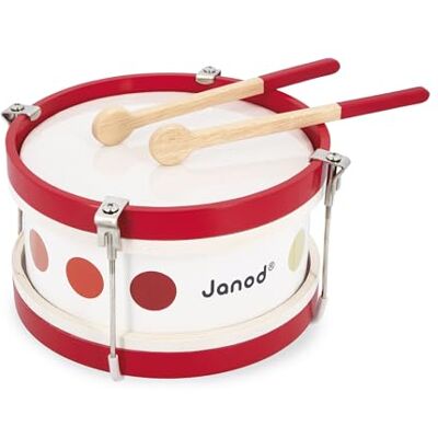 Janod My First Confetti Wooden Drum Pretend Play and Musical Awakening Toy from 2 Years Old, J07608 Janod My First Confetti Wooden Drum Pretend Play and Musical Awakening Toy from 2 Years Old, J07608