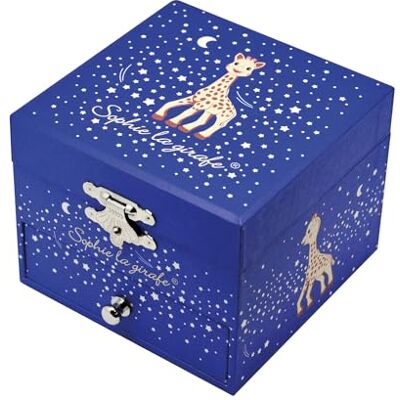 TROUSSELIER Sophie de giraf. Schatkist & muzieksieraden Ideaal cadeau voor kinderen fosforescerend gloeit 's nachts Muziek The Walzer d'Alaie veulen Colori nachtblauw TROUSSELIER Sophie de giraf. Schatkist & muzieksieraden Ideaal cadeau voor kinderen fosforescerend gloeit 's nachts Muziek The Walzer d'Alaie veulen Colori nachtblauw
