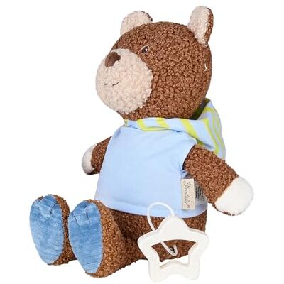 Sterntaler Muziekdoos M beer bob, kinder- en babyspeelgoed, knuffelige fleece en bedrukte jersey, afneembaar speelwerk, sterrengreep, melodie: Mozart's wiegliedje, 26 × 20 × 9,5 cm, bruin Sterntaler Muziekdoos M beer bob, kinder- en babyspeelgoed, knuffelige fleece en bedrukte jersey, afneembaar speelwerk, sterrengreep, melodie: Mozart's wiegliedje, 26 × 20 × 9,5 cm, bruin