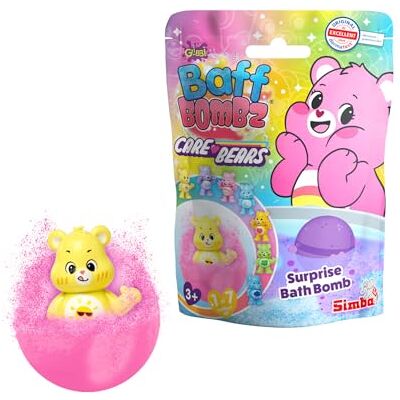 SIMBA Glibbi Care Bears Surprise, geluksbeerchi-badbom, in 1 van 4 kleuren, met verrassingsfiguur, verzamelfiguur, 100 g, vanaf 3 jaar SIMBA Glibbi Care Bears Surprise, geluksbeerchi-badbom, in 1 van 4 kleuren, met verrassingsfiguur, verzamelfiguur, 100 g, vanaf 3 jaar