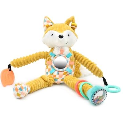 Les Déglingos Cyranos Le Vos Nomadisch activiteitenknuffel mosterdgeel kruipspeelgoed voor baby's cadeau-idee vanaf de geboorte 36 cm Les Déglingos Cyranos Le Vos Nomadisch activiteitenknuffel mosterdgeel kruipspeelgoed voor baby's cadeau-idee vanaf de geboorte 36 cm