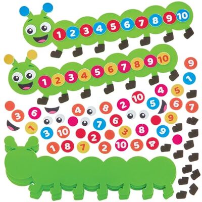 Baker Ross FN108 Rupsjes tellen Set van 5, STEM, Wetenschap, Rekenen en Leermiddelen voor Kinderen en Scholen Baker Ross FN108 Rupsjes tellen Set van 5, STEM, Wetenschap, Rekenen en Leermiddelen voor Kinderen en Scholen