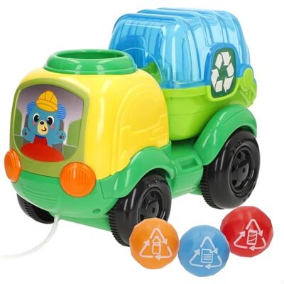 winfun Recyclebare vrachtwagen, inclusief melodieën en geluiden, Spaanse sets, 3 kleurrijke ballen, aan/uit-knop, volumeregeling, leren, recycling, babyspeelgoed voor 6-12 maanden (39368) winfun Recyclebare vrachtwagen, inclusief melodieën en geluiden, Spaanse sets, 3 kleurrijke ballen, aan/uit-knop, volumeregeling, leren, recycling, babyspeelgoed voor 6-12 maanden (39368)