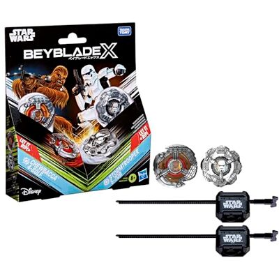 Hasbro Beyblade X en Star Wars Collab, Chewbacca 4-80LF vs. Stormtrooper 5-70B Hasbro Beyblade X en Star Wars Collab, Chewbacca 4-80LF vs. Stormtrooper 5-70B