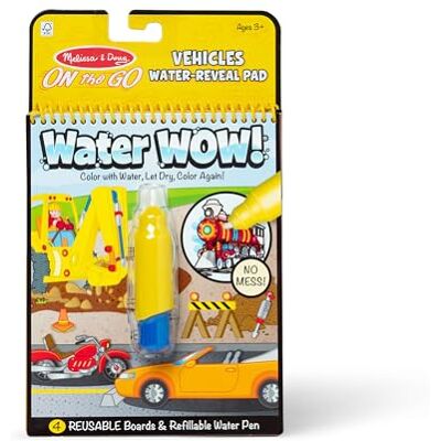 Melissa & Doug – Water WOW! Waterkleurboek – Voertuigen – Herbruikbaar 4 herbruikbare kleurborden, navulbare waterpen, rommelvrij reisspeelgoed, kunst en ambachten, zintuiglijk spel Melissa & Doug – Water WOW! Waterkleurboek – Voertuigen – Herbruikbaar 4 herbruikbare kleurborden, navulbare waterpen, rommelvrij reisspeelgoed, kunst en ambachten, zintuiglijk spel