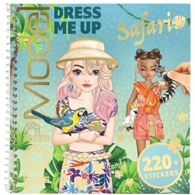 Depesche 13831 TOPModel Dress Me Up Stickerboek Safari, met 24 pagina's dierlijke modelmotieven om zelf te ontwerpen, incl. 11 stickervellen Depesche 13831 TOPModel Dress Me Up Stickerboek Safari, met 24 pagina's dierlijke modelmotieven om zelf te ontwerpen, incl. 11 stickervellen