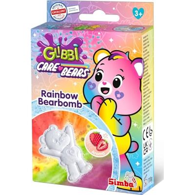 SIMBA Glibbi Care Bears Bearbomb, Geluksbeerchi badbommen, met magisch kleureffect, badspeelgoed, 110 gram, vanaf 3 jaar SIMBA Glibbi Care Bears Bearbomb, Geluksbeerchi badbommen, met magisch kleureffect, badspeelgoed, 110 gram, vanaf 3 jaar