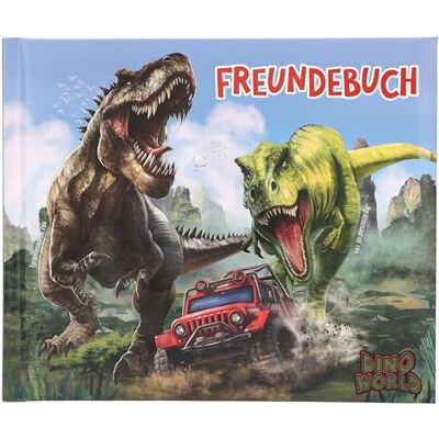 Depesche 13940 Dino World Vriendenboek met dinosaurusmotief, vriendschapsboek met 108 pagina's om in te schrijven en te versieren Depesche 13940 Dino World Vriendenboek met dinosaurusmotief, vriendschapsboek met 108 pagina's om in te schrijven en te versieren