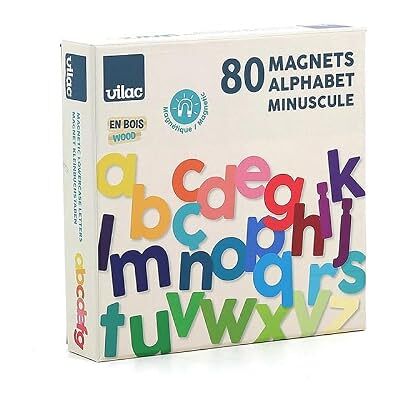 Vilac Kleine alfabetmagneten 80 stuks Educatieve spelletjes 80 magneten kleine letters van hout Educatieve spelletjes voor kinderen vanaf 3 jaar 6706 Vilac Kleine alfabetmagneten 80 stuks Educatieve spelletjes 80 magneten kleine letters van hout Educatieve spelletjes voor kinderen vanaf 3 jaar 6706