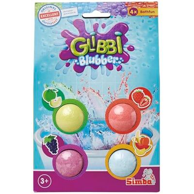 SIMBA Glibbi Blubber 4 x Bad Bom Zimpli Kids Cadeau voor kinderen verjaardagscadeau jongens en meisjes SIMBA Glibbi Blubber 4 x Bad Bom Zimpli Kids Cadeau voor kinderen verjaardagscadeau jongens en meisjes