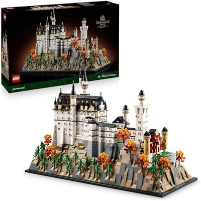 Lego Architecture Slot Neuschwanstein Bouwset voor Volwassen Verzamelaars, Gedetailleerde Versie van een Europees Monument, Cadeau voor Reis- en Geschiedenisliefhebbers 21063 Lego Architecture Slot Neuschwanstein Bouwset voor Volwassen Verzamelaars, Gedetailleerde Versie van een Europees Monument, Cadeau voor Reis- en Geschiedenisliefhebbers 21063