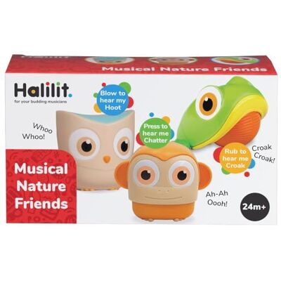 Halilit Muzikale Natuur Vrienden Muziek Speelgoed Gift Set. Kinderen Felgekleurde Dieren Muziekinstrument Peuter Speelgoed. Leuk sensorisch muziekspeelgoed voor kinderen. Uil, Aap & Kikker. voor Halilit Muzikale Natuur Vrienden Muziek Speelgoed Gift Set. Kinderen Felgekleurde Dieren Muziekinstrument Peuter Speelgoed. Leuk sensorisch muziekspeelgoed voor kinderen. Uil, Aap & Kikker. voor