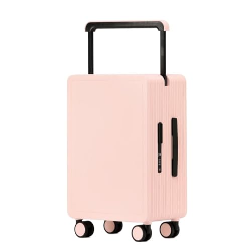 MEDUZA Koffer Modieuze 20-inch handbagagekoffer for dames met brede trolley Kleine casual reispaswoordtrolley Koffers (Color : Pink, Size : A)
