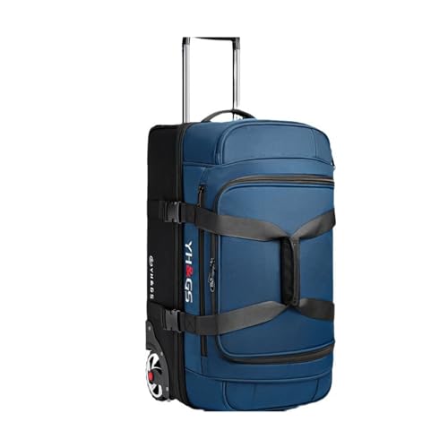 KJHYYPP Extra Large Oxford Duffel Bag, Weekend Reistas Schoenenvak, 27-inch trolley rugzak blauw, voor vrije tijd, vakantie, zaken, studeren in het buitenland