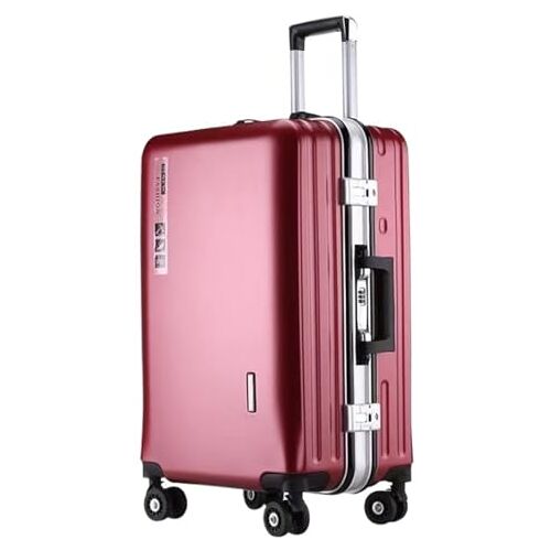 BIRJXVTO Carry-on koffer Bagage Aluminium Cabine Bagage Trolley Koffer USB Opladen Model Hardside Bagage Carry-on Koffers Carry On Bagages, C, 24in