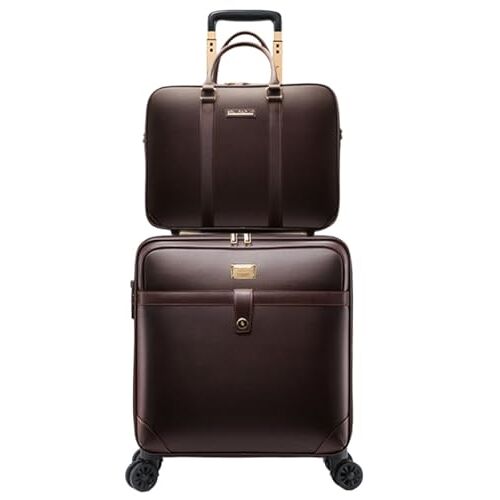 YIMAILD Bagage Koffer Carry On Bagage 2 Stuk Trolley Tas Cabine Size Reistas Kunstleer Carry On Bagage met Wielen Geruite Bagage, A, 20inch