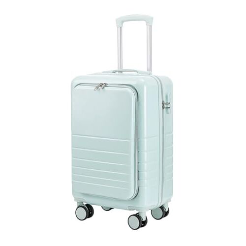 LJKSHNCX Carry-on koffer Bagage Cabine Bagage Zijopening Cover Front Opening Trolley Case Hardside Bagage Universele Wiel Carry-on Koffers Carry On Bagages, C, 24in