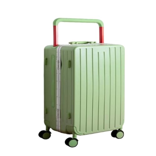 TidTop Reiskoffer Koffer Brede Trolley Aluminium Frame 24 Inch Koffer For Vrouwen Sterke En Duurzame Trolley Koffer For Mannen Trolley koffer (Color : Green, Size : 26)