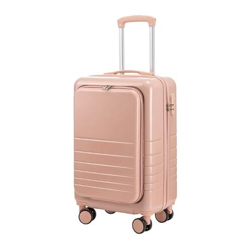 LJKSHNCX Carry-on koffer Bagage Cabine Bagage Zijopening Cover Front Opening Trolley Case Hardside Bagage Universele Wiel Carry-on Koffers Carry On Bagages, A, 22in