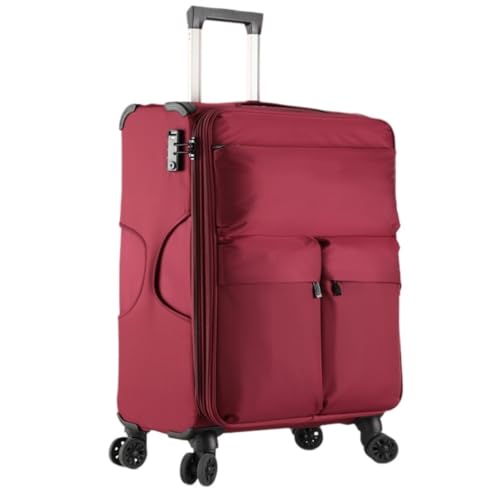 LZXJF Koffer Ultralichte Oxford Doek Koffer 28" Koffer Kleine Boarding Case 50 cm Wachtwoord Trolley Koffer 24 Koffers, Rood, 28in