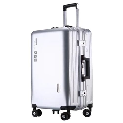 BIRJXVTO Carry-on koffer Bagage Aluminium Cabine Bagage Trolley Koffer USB Opladen Model Hardside Bagage Carry-on Koffers Carry On Bagages, E, 20in