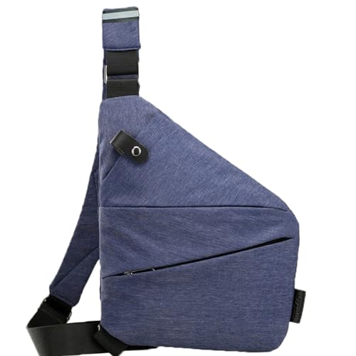 DZSBBWSN Anti-diefstal reistas voor vrouwen, reistasjes anti-diefstal cross body tassen, wandel reistas met verstelbare riem voor casual, Blauw, Right