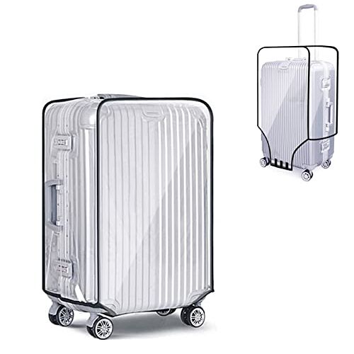 LATRAT Kofferafdekkingen, reiskoffer, transparant, bagagebescherming, bagagekofferafdekking, transparante pvc-bagageafdekking, anti-stof, anti-kras, voor reizen (24 inch), transparant, transparant