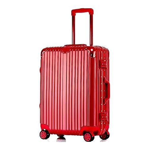 LJKSHNCX Handbagage koffer bagage reisbagage koffer spinner met wielen, harde handbagage koffer voor reizen handbagage koffers handbagage bagage, Rosso, 66.04 cm