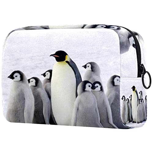 FURINKAZAN Cosmetische tas toilettas reistas schattige pinguïn moeder kleine pinguïns