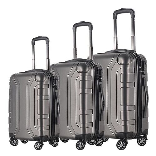 LJKSHNCX Carry-on koffer bagage 3s bagagesets slijtvastheid 20/24/28 inch lichtgewicht koffer spinner wielen handbagage koffers handbagage bagage, F, 3s